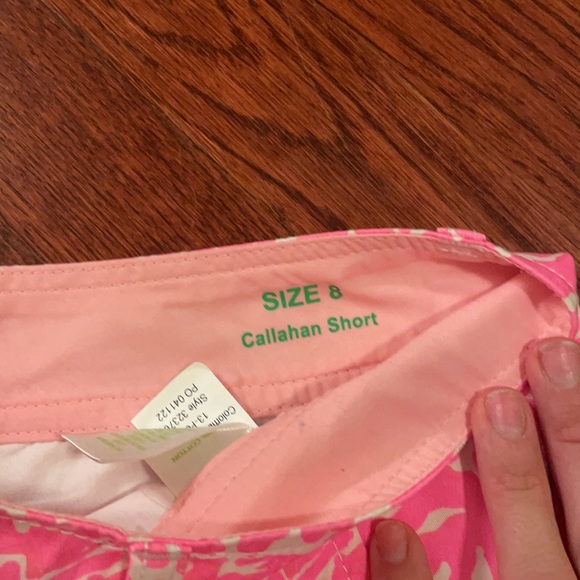 Neon pink Lilly Pulitzer shorts. - Picture 3 of 4